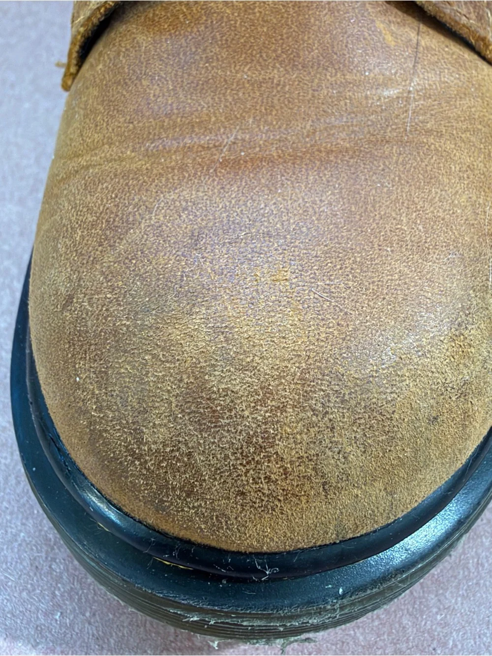 Dr. Martens 1460 Serena Brown Leather Lace-Up Faux Fur-Lined Boots Kids Size 1